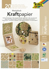folia Motivblock "Kraftpapier II", DIN A4, 20 Blatt