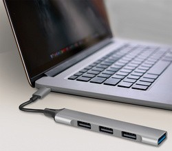 LogiLink USB 3.2 Gen 1 Slim Hub, 4-Port, Aluminiumgehäuse