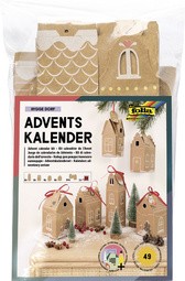 folia Adventskalender-Set HYGGE DORF, 49-teilig