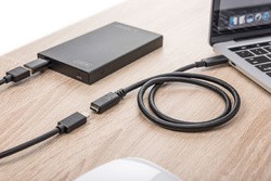 DIGITUS USB 3.1 Verlängerungskabel, schwarz, 0,7 m