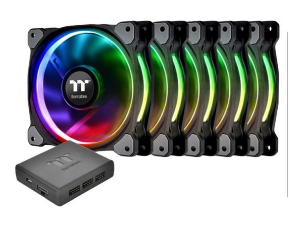 THERMALTAKE Riing 12 LED RGB 5er Set 120x120x25mm | Premium Edition CL-F054-PL12SW-A