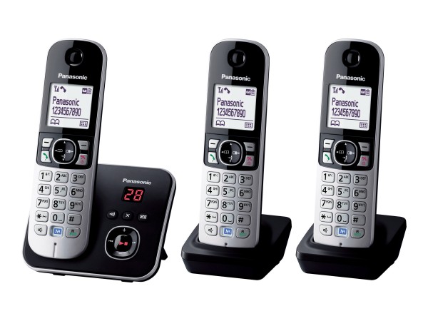 PANASONIC KX-TG6823GS perlsilber Trio mit AB