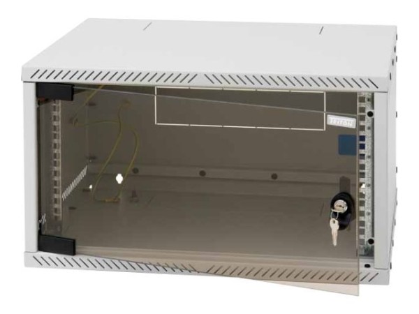 TRITON TRITON 19" Wandgehäuse Delta X, 1-teilig, 6 HE, 550 x 400 mm, hellgrau RAL 7035