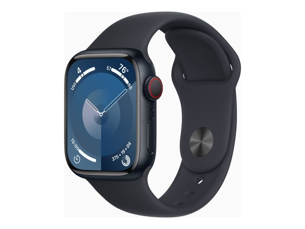 APPLE Watch Series 9 GPS + Cellular 41mm Midnight Aluminium Case with Midni MRHR3QF/A