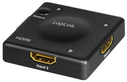 LogiLink Full HD Mini HDMI Switch, 3-fach, schwarz
