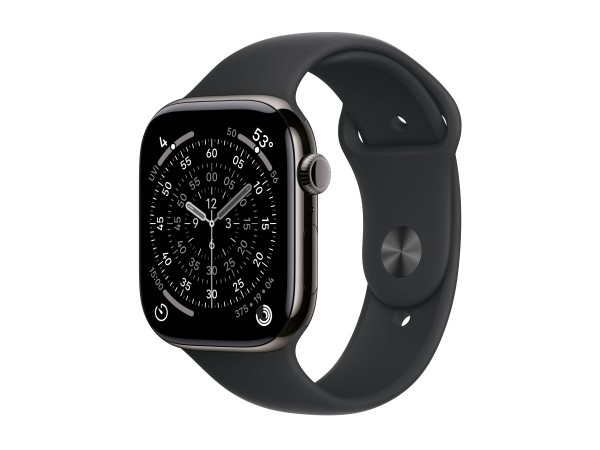 APPLE APPLE Watch S11 Titan Schiefer Cellular 46mm (Sportarmband schwarz) S/M