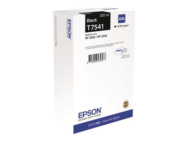 EPSON T7541 Größe XXL Schwarz Tintenpatrone C13T754140