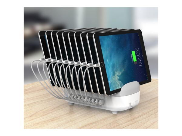 COMPULOCKS 10 Ports USB Charging Dock Station With UK Plug - Ladestation - 10PUSBDKS-UK