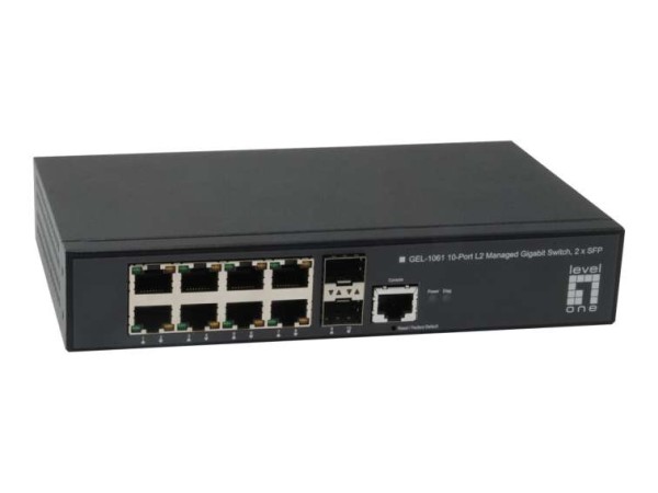 LEVEL ONE Switch LevelOne 10-Port L2 2x SFP GEL-1061 GEL-1061