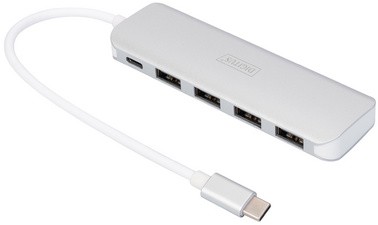 DIGITUS USB-C 3.0 Hub, 4-Port, silber