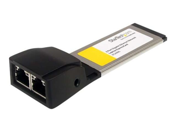 STARTECH.COM 2 Port Gigabit Ethernet ExpressCard - Dual Port Laptop Netzwer EC2000S