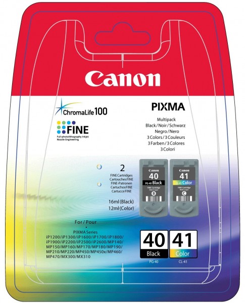 Canon PG-40 / CL-41 Multi Pack - Tintenpatrone Original - Schwarz, Cyan, Magenta, Yellow - 16 ml