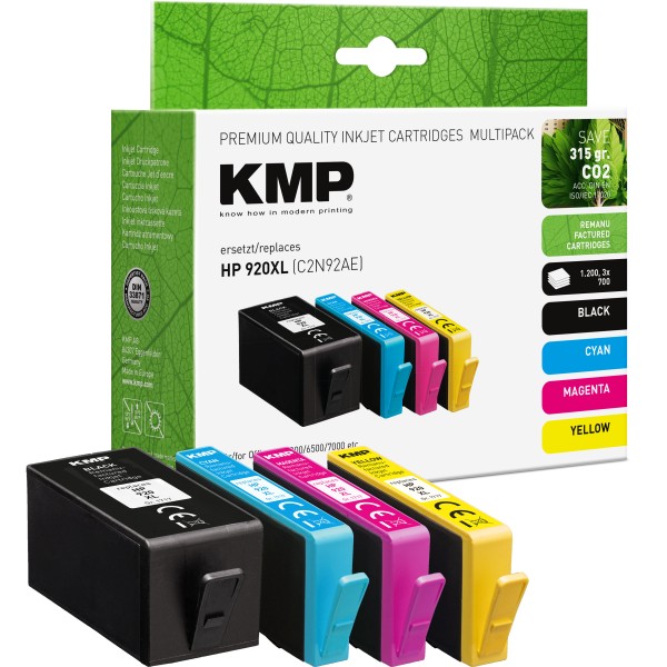 KMP KMP Tintenpatrone ersetzt HP 920XL (CD975AE, CD972AE, CD973AE, CD974AE)