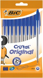 BIC Kugelschreiber Cristal Original, blau, im 10er Beutel