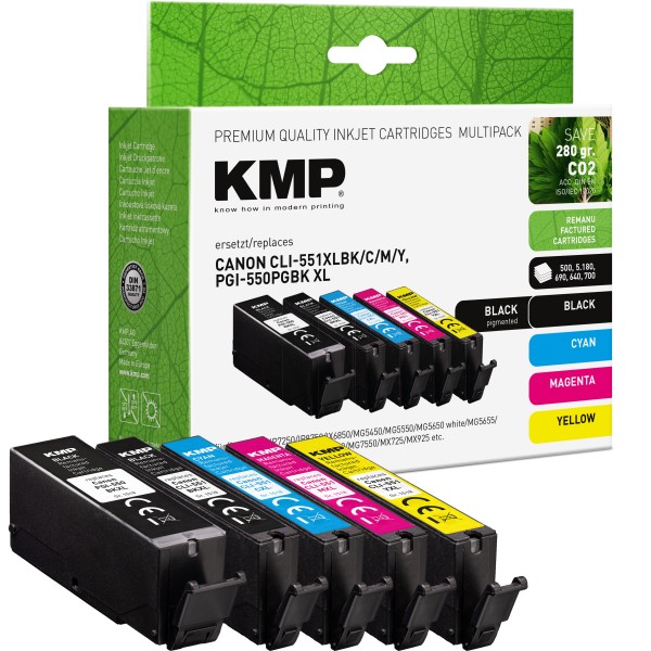KMP KMP Tinte ersetzt PGI-550XL/CLI-551XLMP