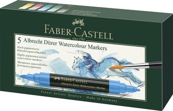 FABER-CASTELL Aquarellmarker ALBRECHT DÜRER, 5er Etui