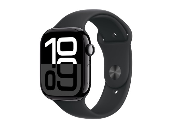 APPLE Watch Series 10 GPS 46mm Jet Black Aluminium Case with Black Sport Ba MWWP3QF/A