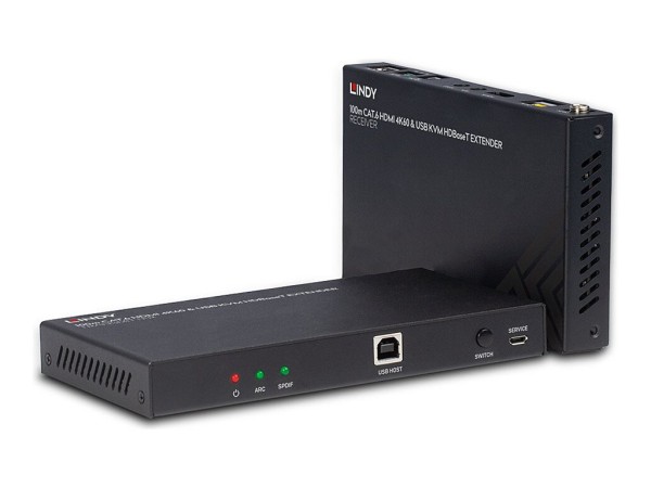 LINDY LINDY 100m Cat.6 HDMI 4K60 HDBaseT KVM Extender IR/RS-232
