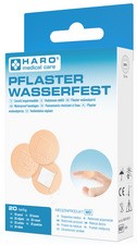 HARO Pflaster wasserfest, rund, hautfarben, 20er Pack