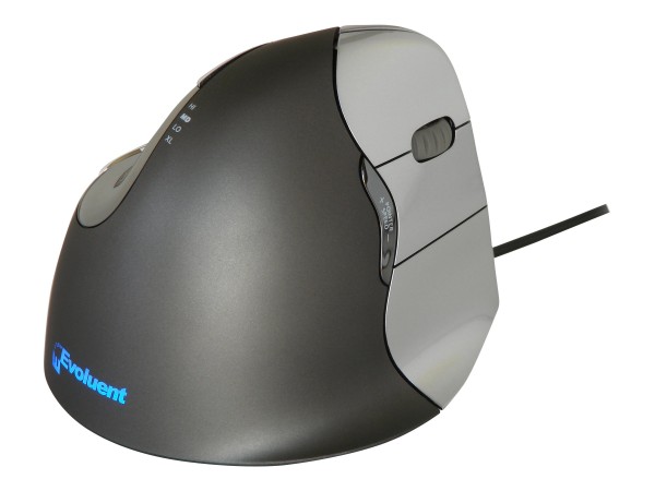 BAKKERELKHUIZEN BAKKERELKHUIZEN Evoluent VerticalMouse 4, für Rechtshänder, USB, anthrazit / silber