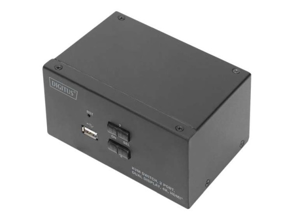 DIGITUS KVM Switch, 2-Port, Dual-Display. 4K, HDMI DS-12860