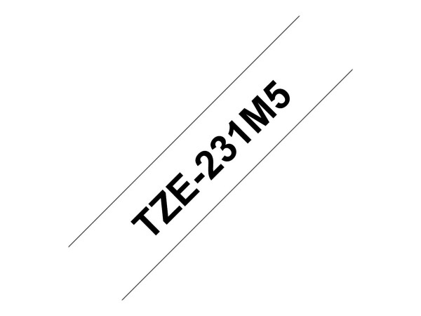 BROTHER BROTHER TZE231M5 Ruban 12mm Noir/Bl lami