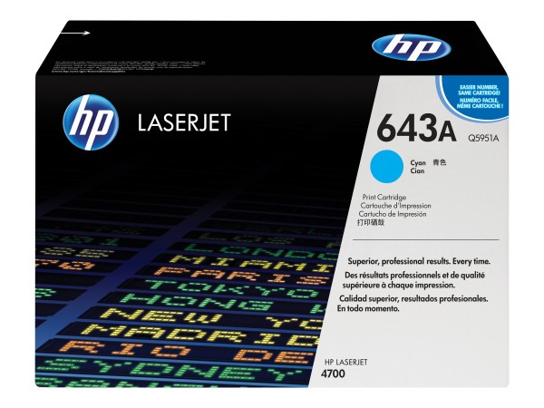 HP HP 643A Cyan LaserJet Tonerpatrone (Q5951A)