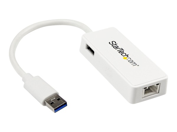 STARTECH.COM USB 3.0 SuperSpeed auf Gigabit Ethernet Lan Adapter mit USB Po USB31000SPTW