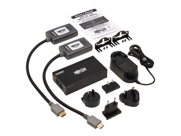 EATON TRIPPLITE 2-Port HDMI over Cat6 Extender Kit Splitter/2x Pigtail Rece B127A-002-BHPH2
