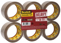 3M Scotch Verpackungsklebeband HEAVY, 50 mm x 66 m, braun