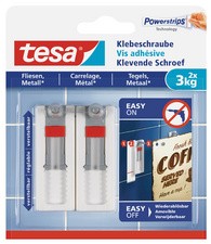 tesa Powerstrips Klebeschraube für Fliesen/Metall, weiß