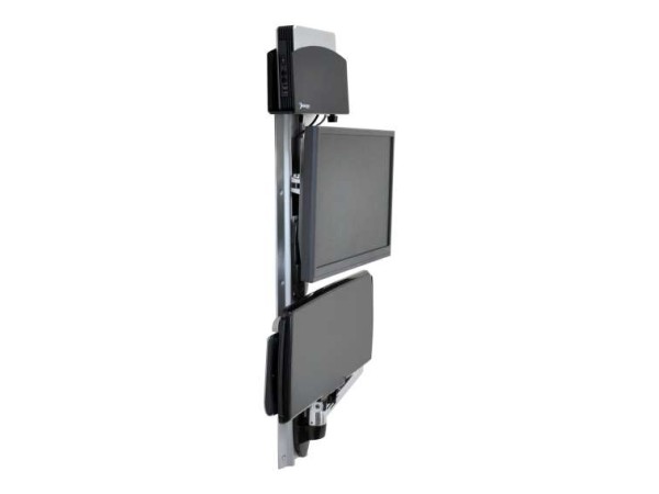 ERGOTRON LX Arm II Wandmontage LCD und KB mit CPU Halter aus poliertem Alum 45-253-026