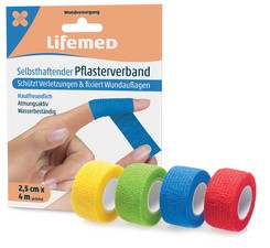 Lifemed Pflasterverband, selbsthaftend, farbig sortiert