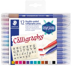 STAEDTLER Kalligraphie-Doppel-Fasermaler, 24er Etui