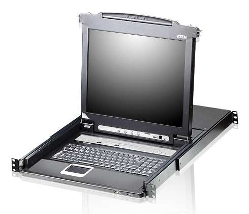 ATEN KVMP-Switch, ATEN CL5708M-ATA-GG, 8fach mit 43,18cm-(17")-LCD-Konsole, CL5708M-ATA-GG
