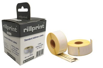 rillprint Rollenetiketten, 89 x 36 mm, weiß