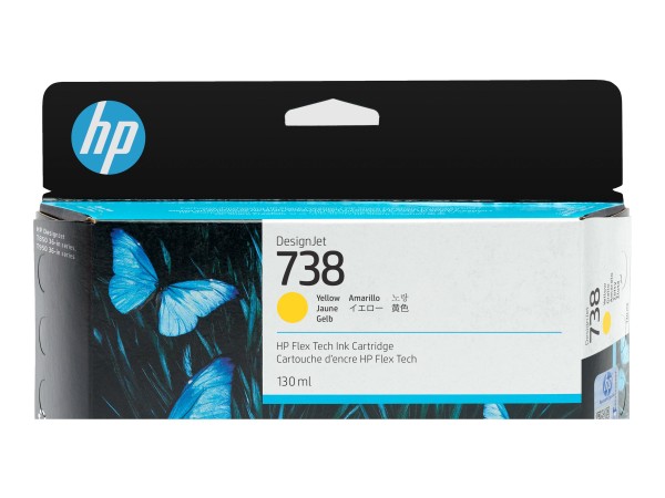 HP HP 738 130-ml Yellow DesignJet Ink Cartridge