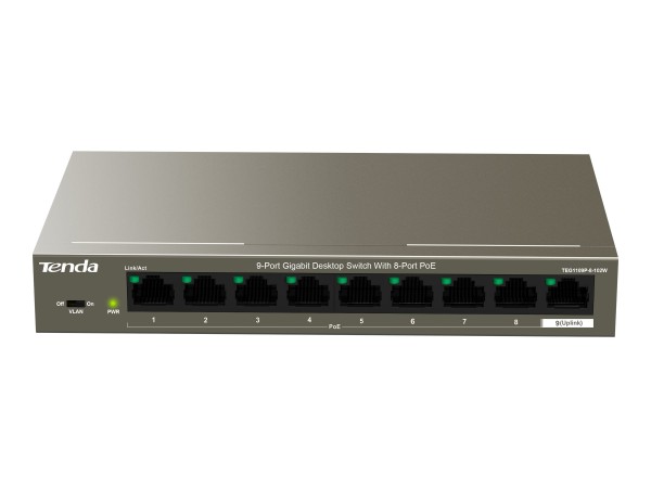 TENDA TEG1109P-8-102W 9x 10/100/1000 Mbps TEG1109P-8-102W