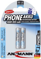 ANSMANN NiMH maxE DECT blue, Micro AAA, 800 mAh, 2er Blister