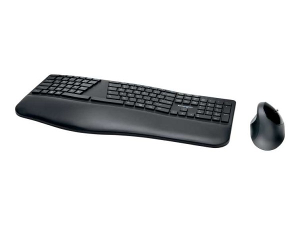 KENSINGTON Pro Fit Ergo Tastatur und Maus kabellos - Schwarz (FR) K75406FR