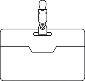 pavo Namensschild, mit Clip, 60 x 90 mm, transparent
