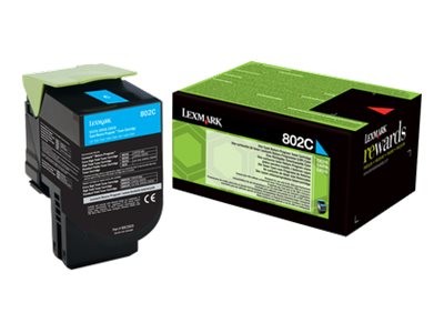 LEXMARK LEXMARK 802C Cyan Tonerpatrone LCCP, LRP