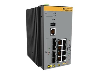 ALLIED TELESIS ALLIED TELESIS 8x 10/100/1000T, 4x 100/1000X SFP, Industrial Ethernet, Layer 3 Switch, PoE+ Support,