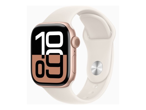 APPLE Watch Series 10 GPS 42mm Rose Gold Aluminium Case with Light Blush Sp MWWH3QF/A