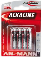ANSMANN Alkaline Batterie "RED", Micro AAA, 4er Blister