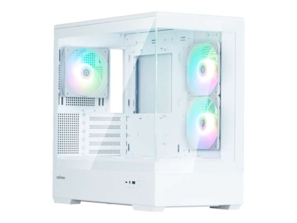 ZALMAN P30 V2 PC-Gehäuse, Mini-Tower, mATX, RGB, Tempered Glass - weiß P30 WHITE V2