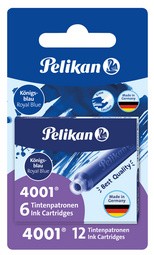 Pelikan Tintenpatronen 4001 TP/6, königsblau