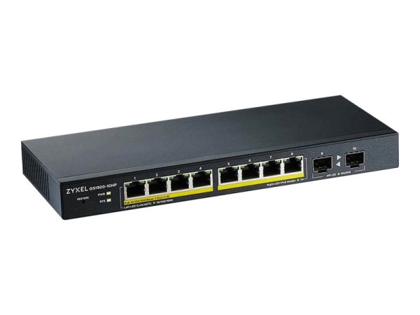 ZYXEL ZYXEL Switch  8x GS1900-10HP  GbE L2 POE+ /+2 SFP slots