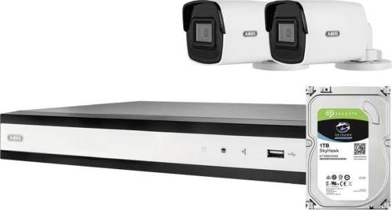 ABUS PoE-Video-Set: 2 Mini-Tube-Kameras + NVR TVVR36423T