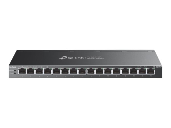 TP-LINK TP-LINK 16-Port Gigabit Desktop Switch with 16-Port PoE+